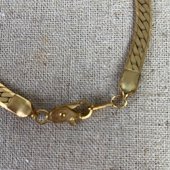 Vintage gold tone herringbone necklace 29” - Picture 4 of 5